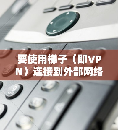 要使用梯子(即VPN)连接到外部网络,您需要按照以下步骤操作