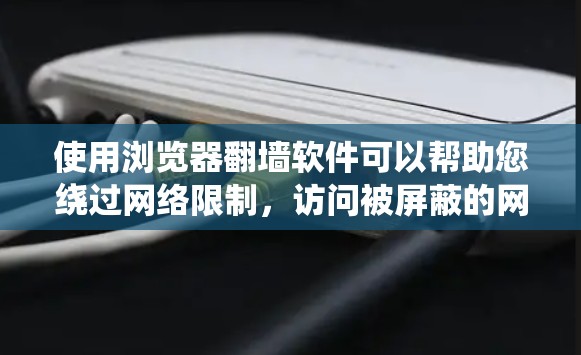 使用浏览器翻墙软件可以帮助您绕过网络限制,访问被屏蔽的网站。以下是关于选择和使用翻墙软件的一些建议和考虑因素