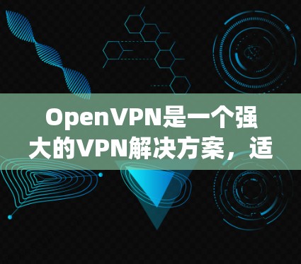 OpenVPN是一个强大的VPN解决方案，适合个人和企业用户提供安全的网络连接。以下是选择和使用OpenVPN的分步指南