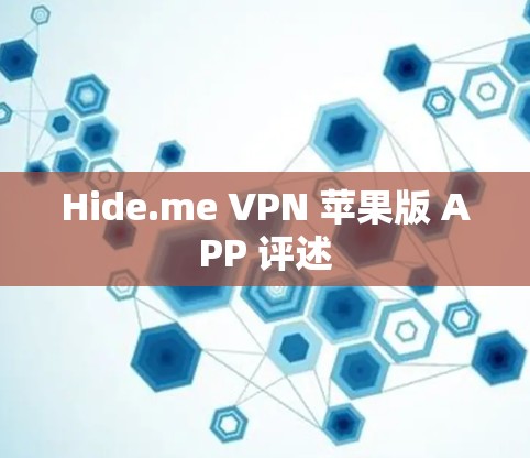 Hide.me VPN 苹果版 APP 评述 Hide.me VPN 苹果版 APP 评述