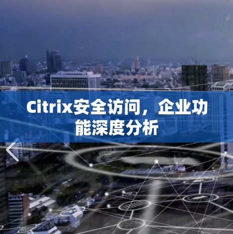 Citrix安全访问，企业功能深度分析